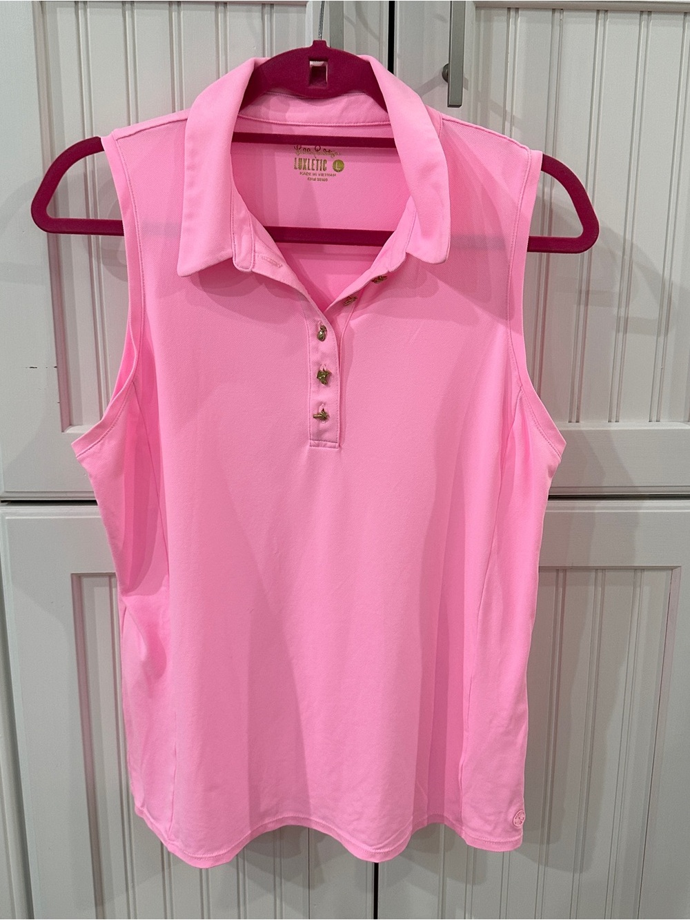 Lilly Pulitzer Imara Sleeveless Polo Top - Pink
